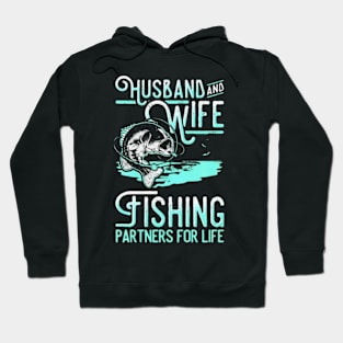 Husband and wife fishing partners for life shirt Hoodie